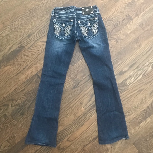 Angel Attitude bootcut Jeans by Miss Me Vintage Low Rise - Picture 7 of 8